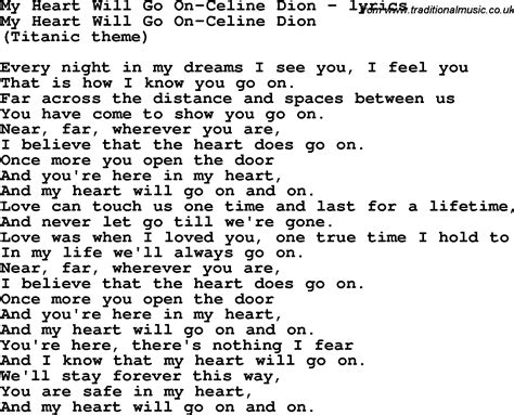 karaoke songs my heart will go on|my heart will go on song.